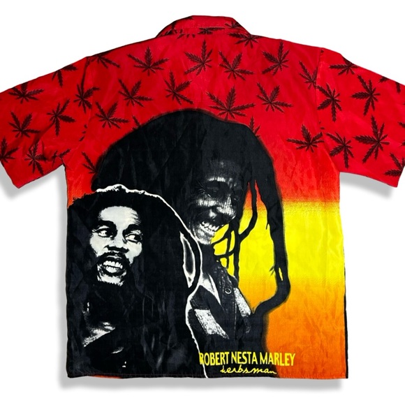 Vintage Y2K Bob Marley Button Up Graphic Shirt - Picture 2 of 4